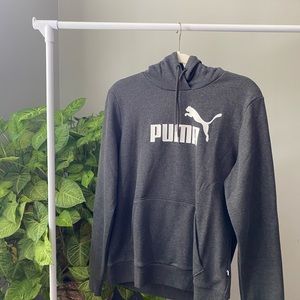 PUMA Grey Hoodie With White Print